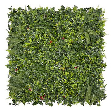 Jardim vertical de plantas artificiais